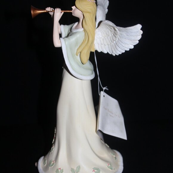 Angels Watching Over You Figurine | Russ Berrie Angel With Trumpet 33016 - Picture 4 of 9